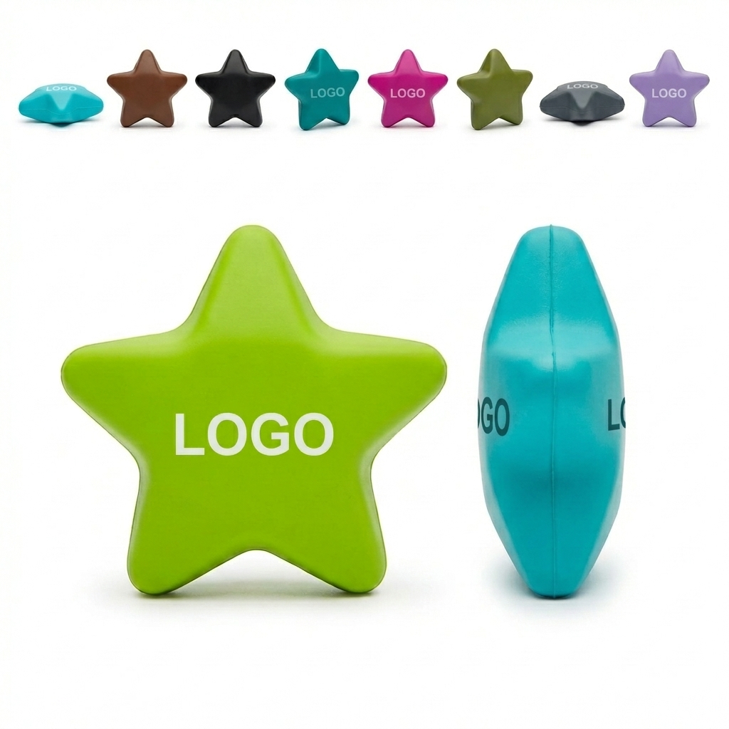 Custom Star-Shaped Stress Ball with Logo for Promotional Gifts