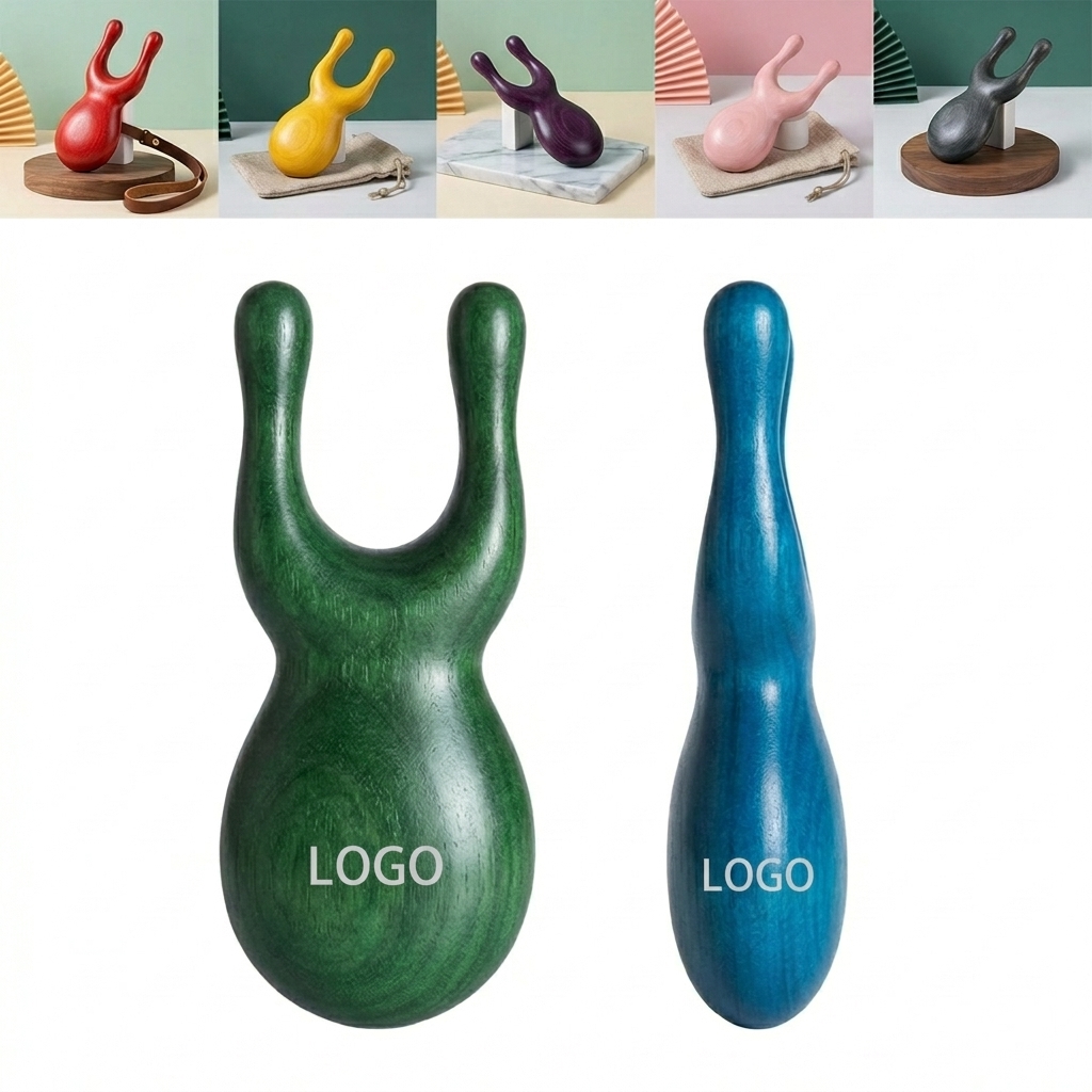 Handcrafted Wooden Eye & Nose Bridge Massager for Glasses Wearers - Relieve Puffiness & Tension