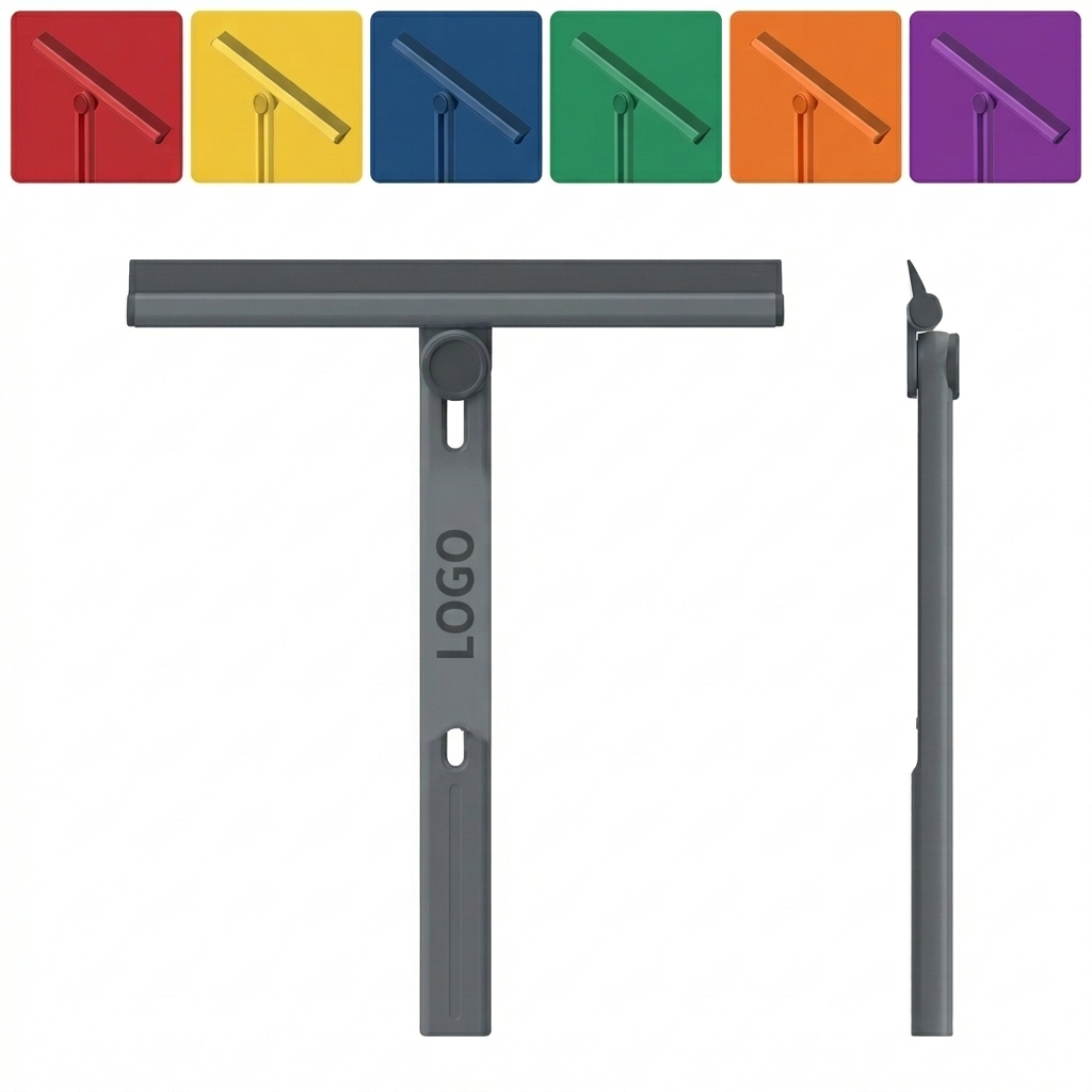 Flexible 180° Pivot & Fold Shower Squeegee for Streak-Free Glass & Tile