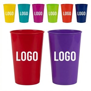 Customizable 10oz Glossy Reusable Plastic Party Cup with Logo