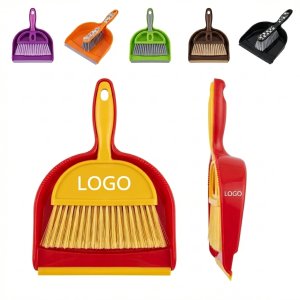 Flexible Bristle Broom and Wide-Edge Dustpan Set for Compact Spaces
