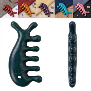 Dolphin-Shaped Wooden Comb for Hair Detangling and Full Body Massage